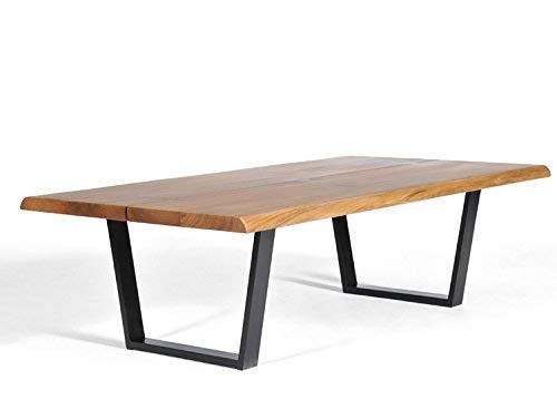 George Coffee Table, Live Edge Table, Solid Walnut, Mid-century modern coffee table, Butterfly Joint Design, Steel Base in Black