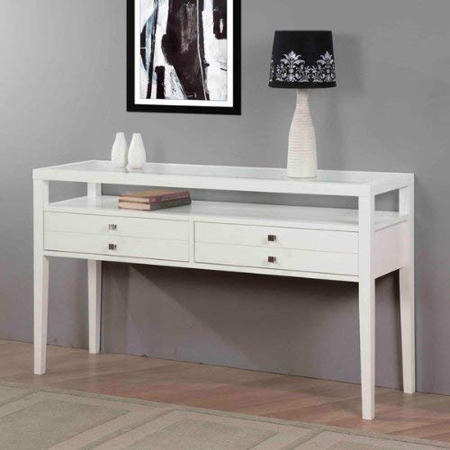 Accent Table Sofa Table with Storage Gloss White Sofa Side Table Modern Sofa Table