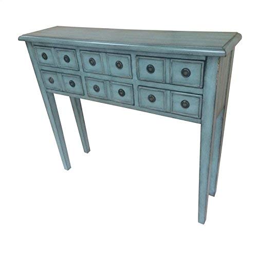 Florence 6 Drawer Teal Console