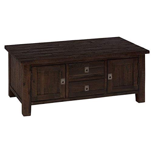 Jofran Kona Grove Box Coffee Table in Rustic Chocolate