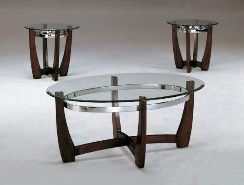 Brand New 3-pack Mitchell Coffee Table (1)and End Table (2) Cocktail set with 5mm Tampered Glass Table Top