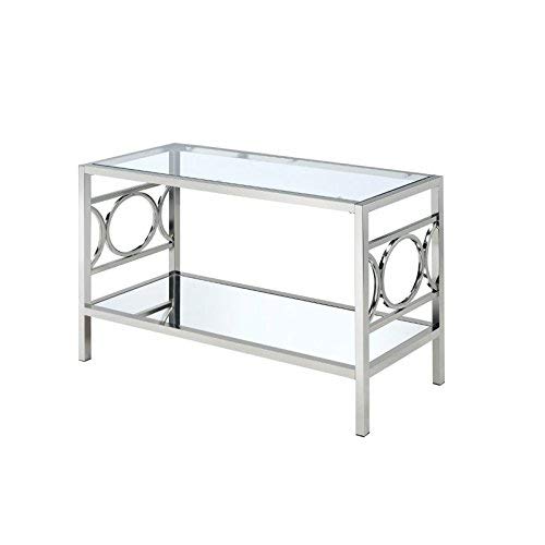 Furniture of America Beller Console Table in Chrome