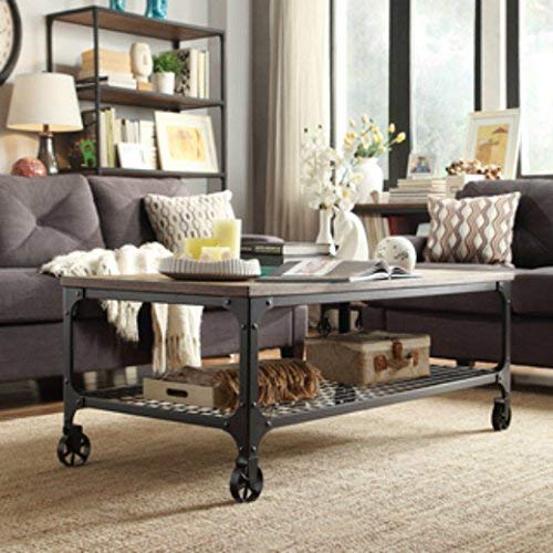 Industrial Wheeled Coffee Table