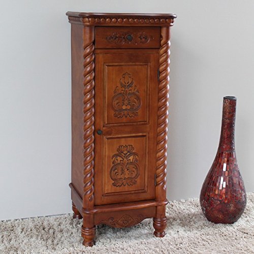 International Caravan Windsor Carved Wood Telephone Cabinet