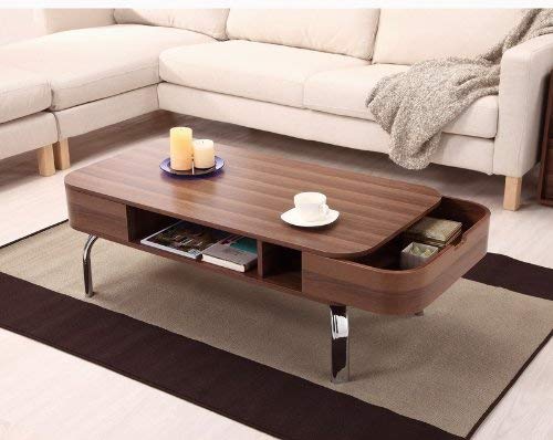 Accent Cocktail Coffee Table With Open Drawer