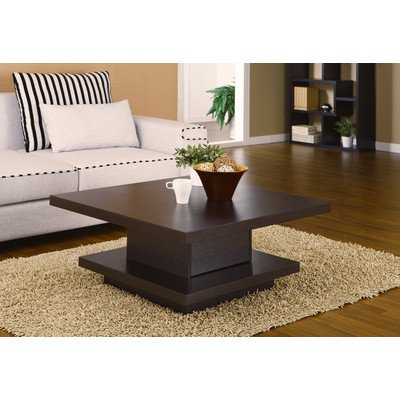 Hokku Designs Audra Square Coffee Table in Coffee Bean EL-28219CT