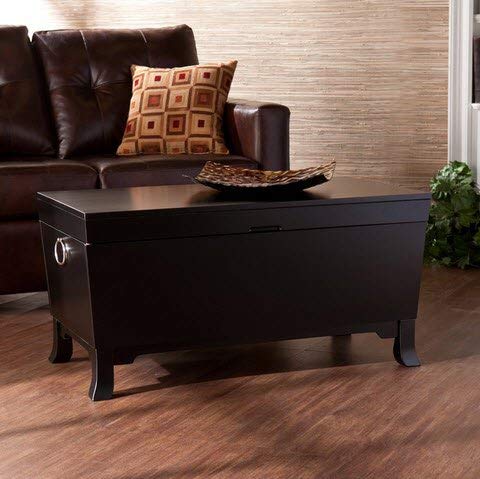 Best Home Parsons Contemporary Black Living Room Coffee Table Trunk with Storage