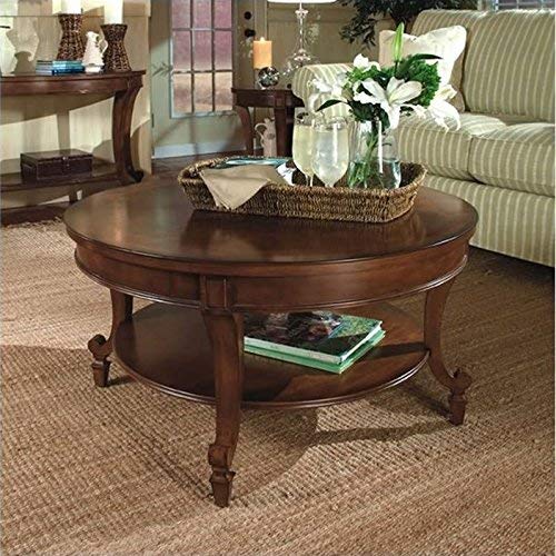 Magnussen Aidan Round Cocktail Table and End Table Set in Cinnamon Finish