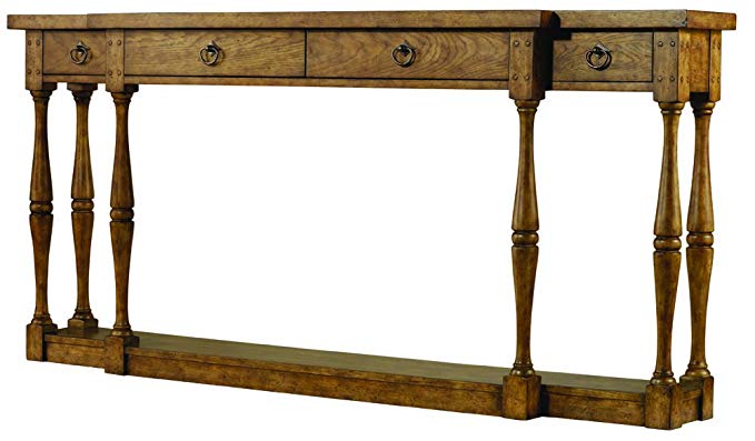 Hooker Furniture Sanctuary Four Drawer Thin Console in Drift