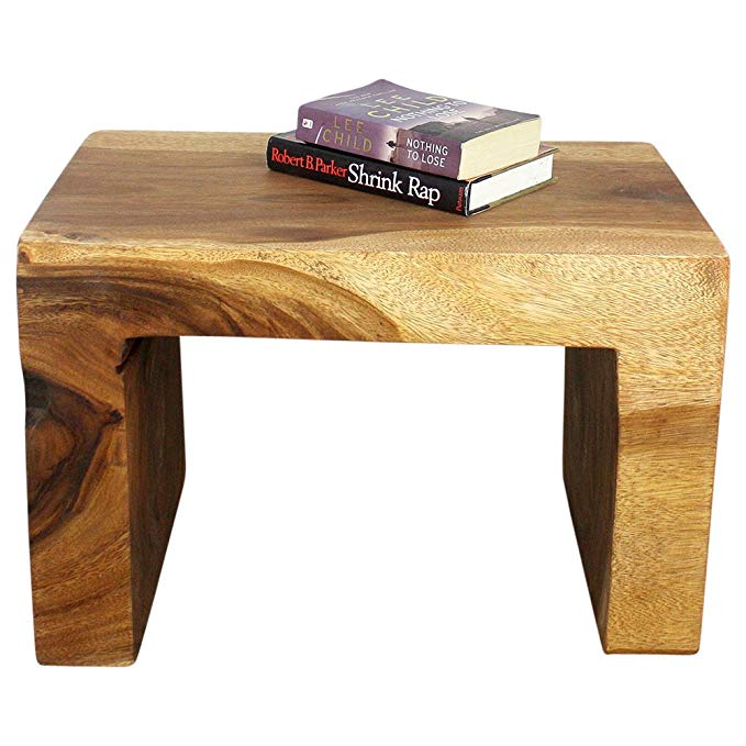 Haussmann Waterfall Table Sust Wood 24x16x16 inch Ht w Eco Frndly Livos Walnut Oil Finish