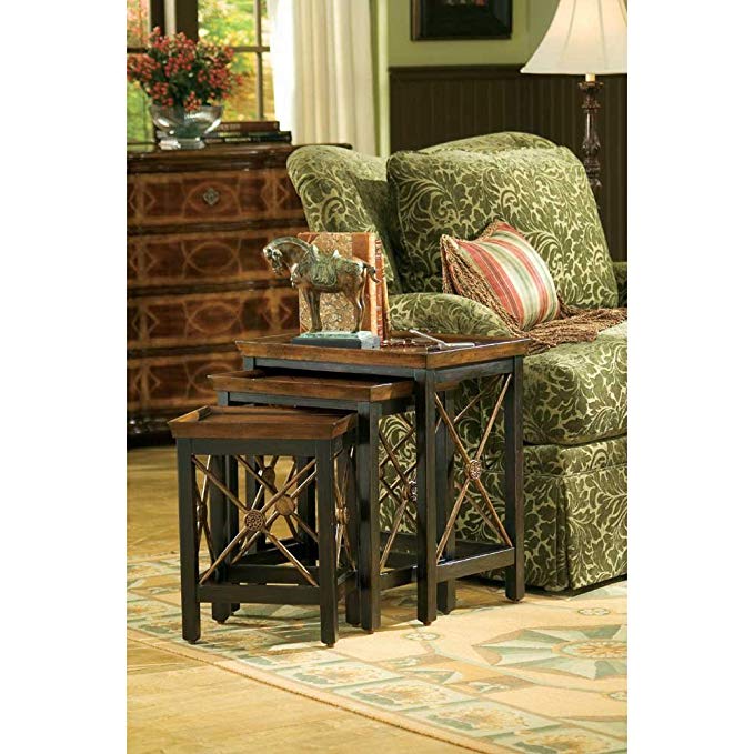 Hooker Furniture Seven Seas Nest of Three Tables w/Medallion Motif