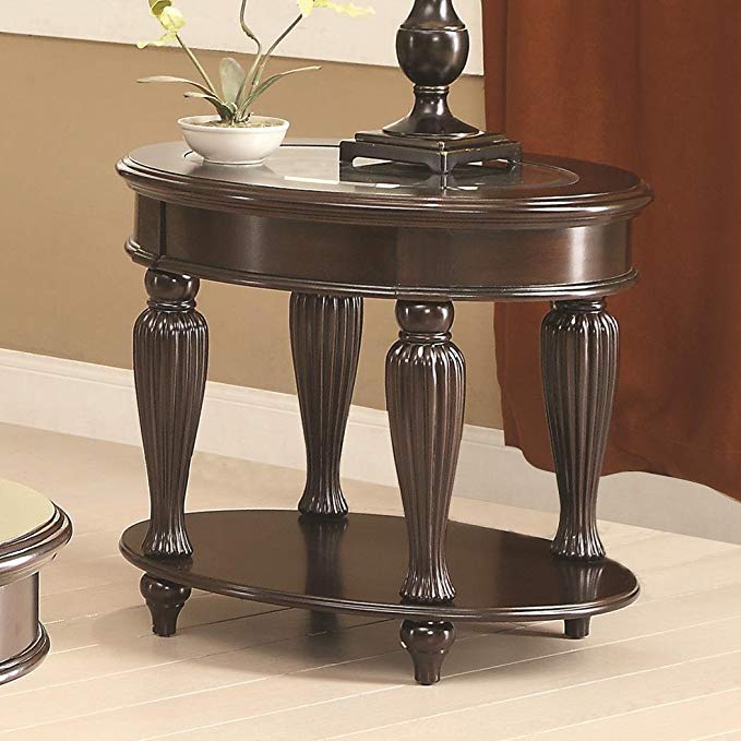 Coaster 703847 Home Furnishings End Table, Dark Merlot