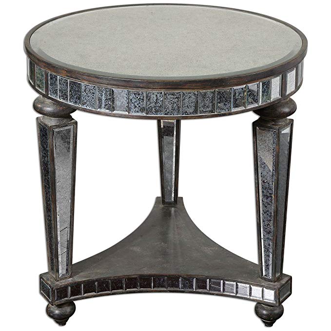 Uttermost 24235 Sinley Mirrored Accent Table