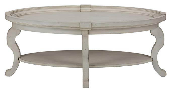 Jofran Sebastian Oval Coffee Table in Antique Cream