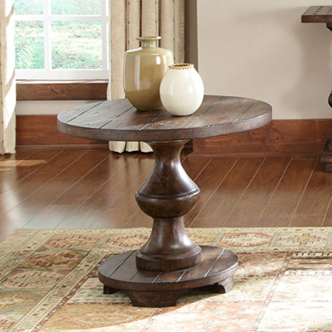 Sedona Round End Table - Kona Brown