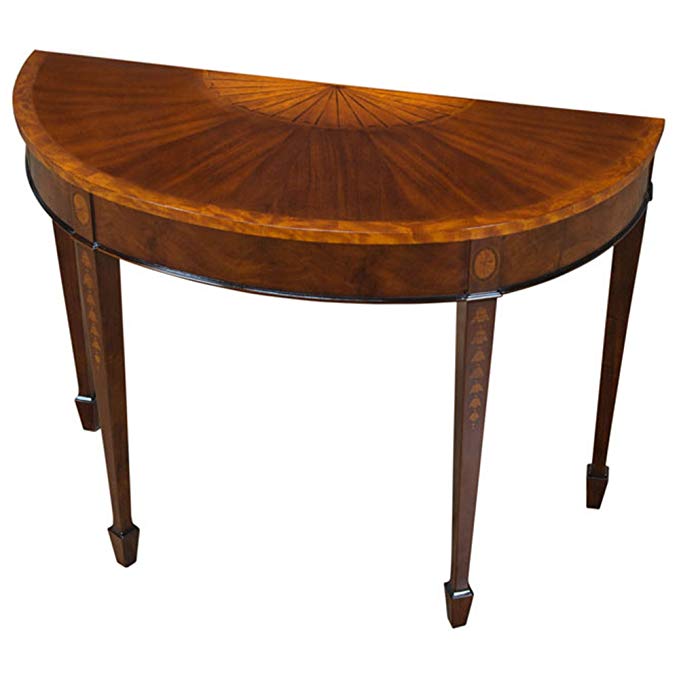 NOC077 Mahogany Inlaid Sunburst Console by NIAGARA FURNITURE