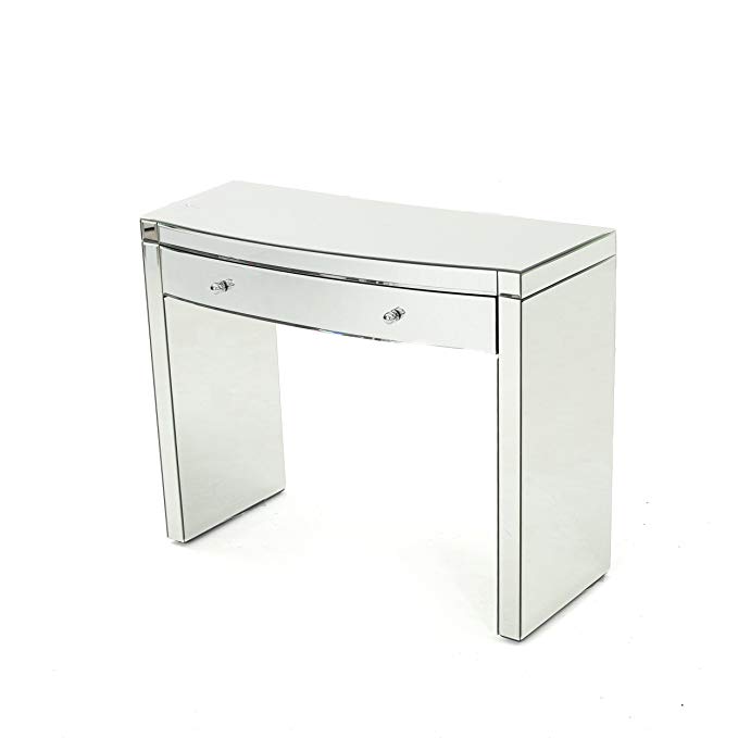 Navas Mirrored Curved Console Table