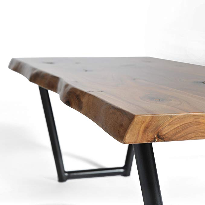 Henry Coffee Table, Solid Walnut, Live Edge Coffee Table, Mid-century modern tapered leg