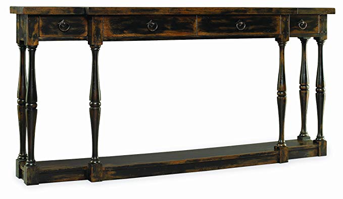 Hooker Furniture Sanctuary Four-Drawer Thin Console in Ebony