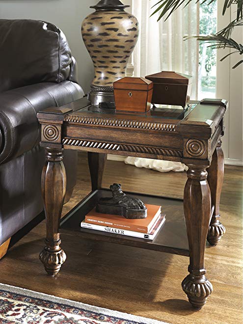 Mantera Dark Rustic Brown Wood Square End Table