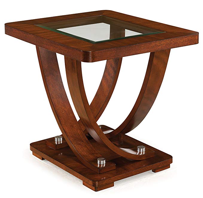 Magnussen T2908-03 T2908 Pavilion Contemporary Medium Brown Rectangular End Table