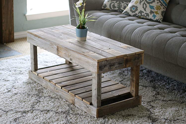 Natural Slatted Bottom Coffee Table