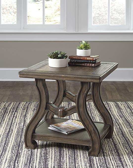 Tanobay Gray Color Traditional Square End Table