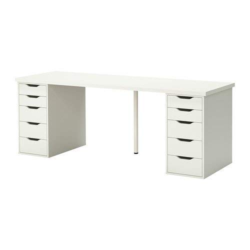 IKEA Table with 10 Drawers, White 122020.11820.3834