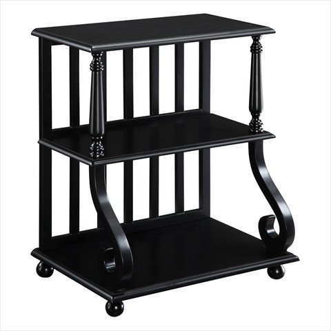 Three-Tiered Bookcase Finish: Black