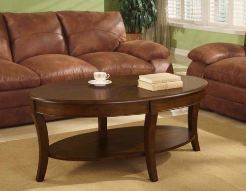 Oval Walnut Coffee Table. A Beautiful Accent Table