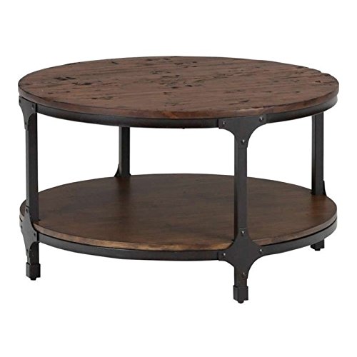 Jofran Urban Nature Wood Round Coffee Table in Pine