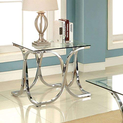 247SHOPATHOME IDF-4233E end-Tables, Chrome