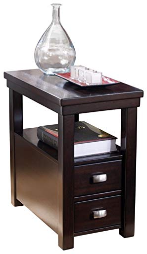 Ashley Furniture Signature Design - Hatsuko Chairside End Table - Rectangular - Espresso