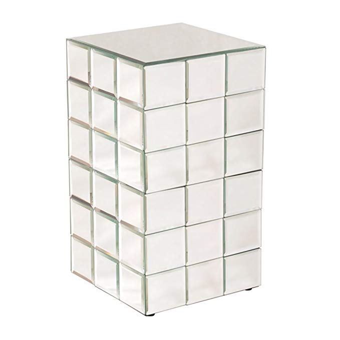 Howard Elliott 11044 Mirrored Puzzle Cube Pedestal, Medium