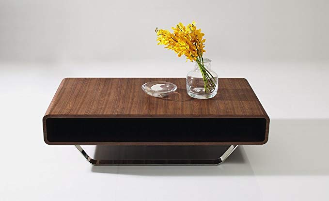 J&M Furniture Modern Walnut Coffee Table 136A