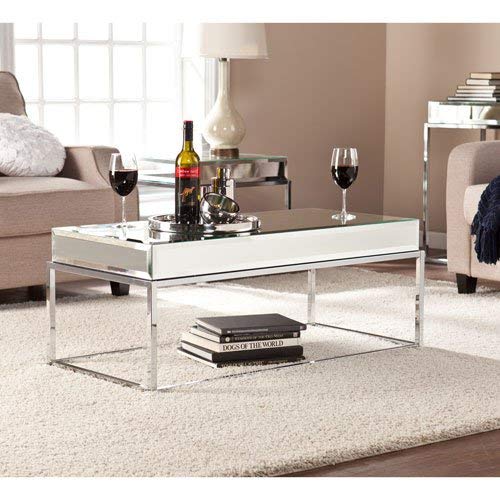 Southern Enterprises Dana Mirrored Cocktail Table