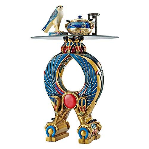 Design Toscano Wings of Horus Egyptian Altar Side Table, Full Color