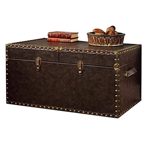 Furniture of America Lange Trunk Coffee Table in Antique Brown