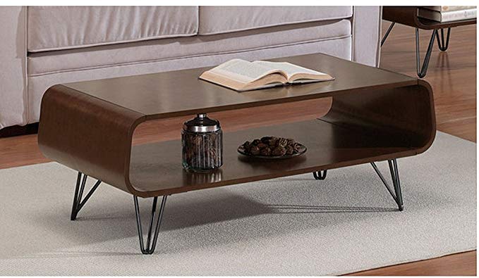 18x42x20 Rectangular Scratch And Mar Resistant Walnut Finish Astro Mid Century Coffee Table