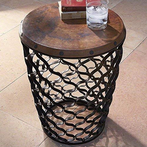 Global Views Small Arabesque Table Copper Top