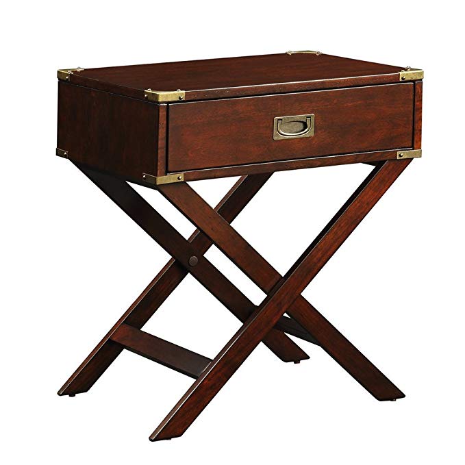 INSPIRE Q Kenton X Base Wood Accent Table, Espresso