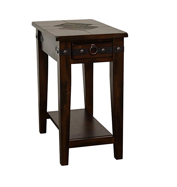 Sunny Designs Santa Fe End Table in Dark Chocolate