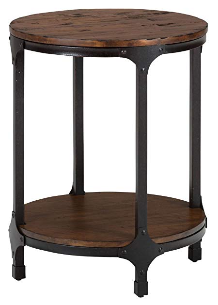 Jofran Urban Nature Wood Round Accent Table in Pine