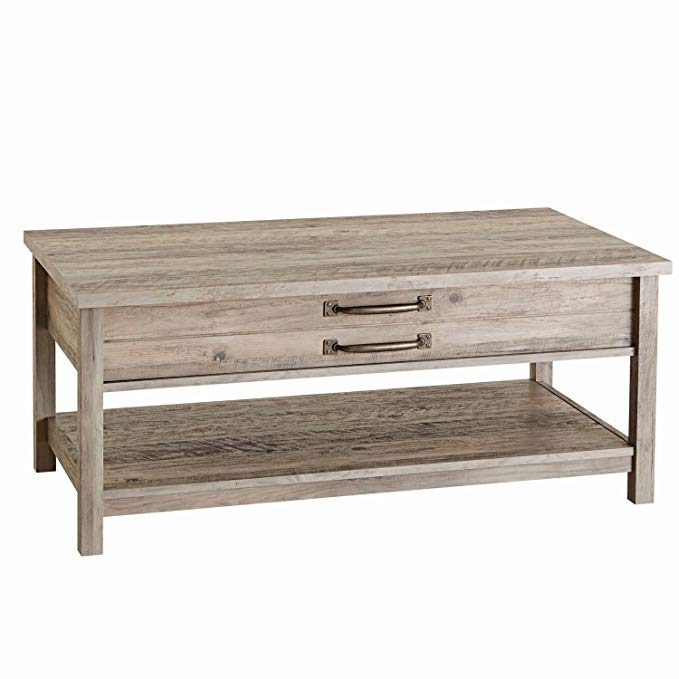 Unique Style and Functionality with Modern Farmhouse Lift-Top Coffee Table, Rustic Gray Finish