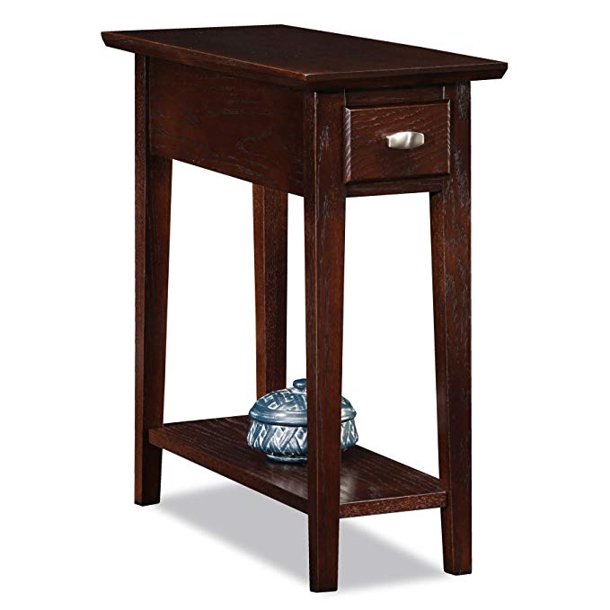 Leick Furniture Cabinet/Storage End Table, Chocolate Oak