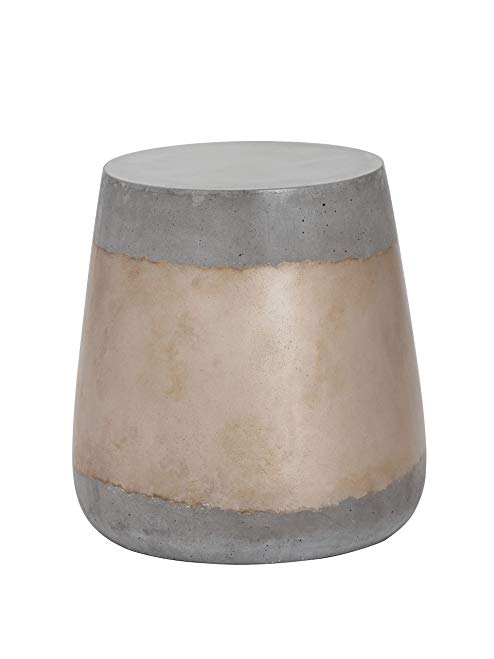 Sunpan Modern Aries Side Table - Concrete - Gold