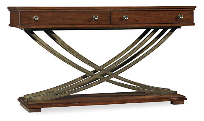 Hooker Furniture Palisade Cross Base Sofa Table in Walnut