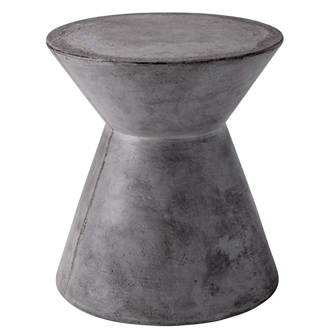 Sunpan Modern 78018 Astley End Table, Anthracite Grey