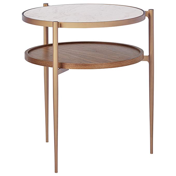 Rivet Modern Metal Side Table, 18