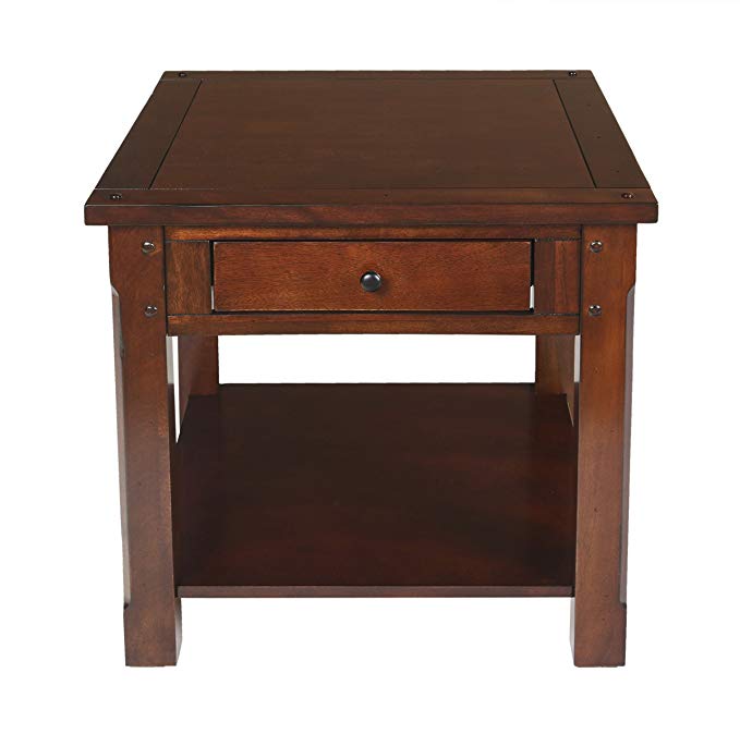 New Classic Corsica End Table, African Chestnut